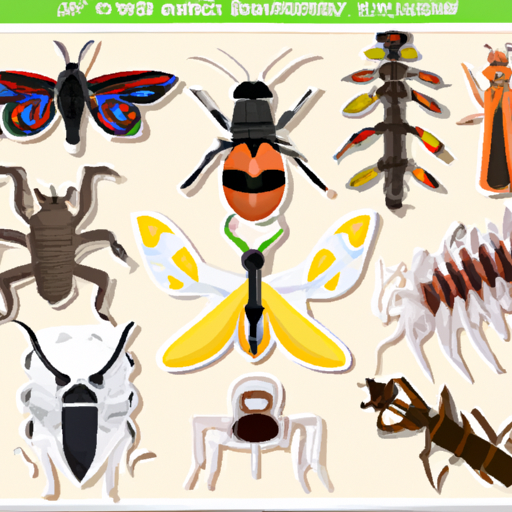 תמונה המציגה מגוון חרקים מועילים